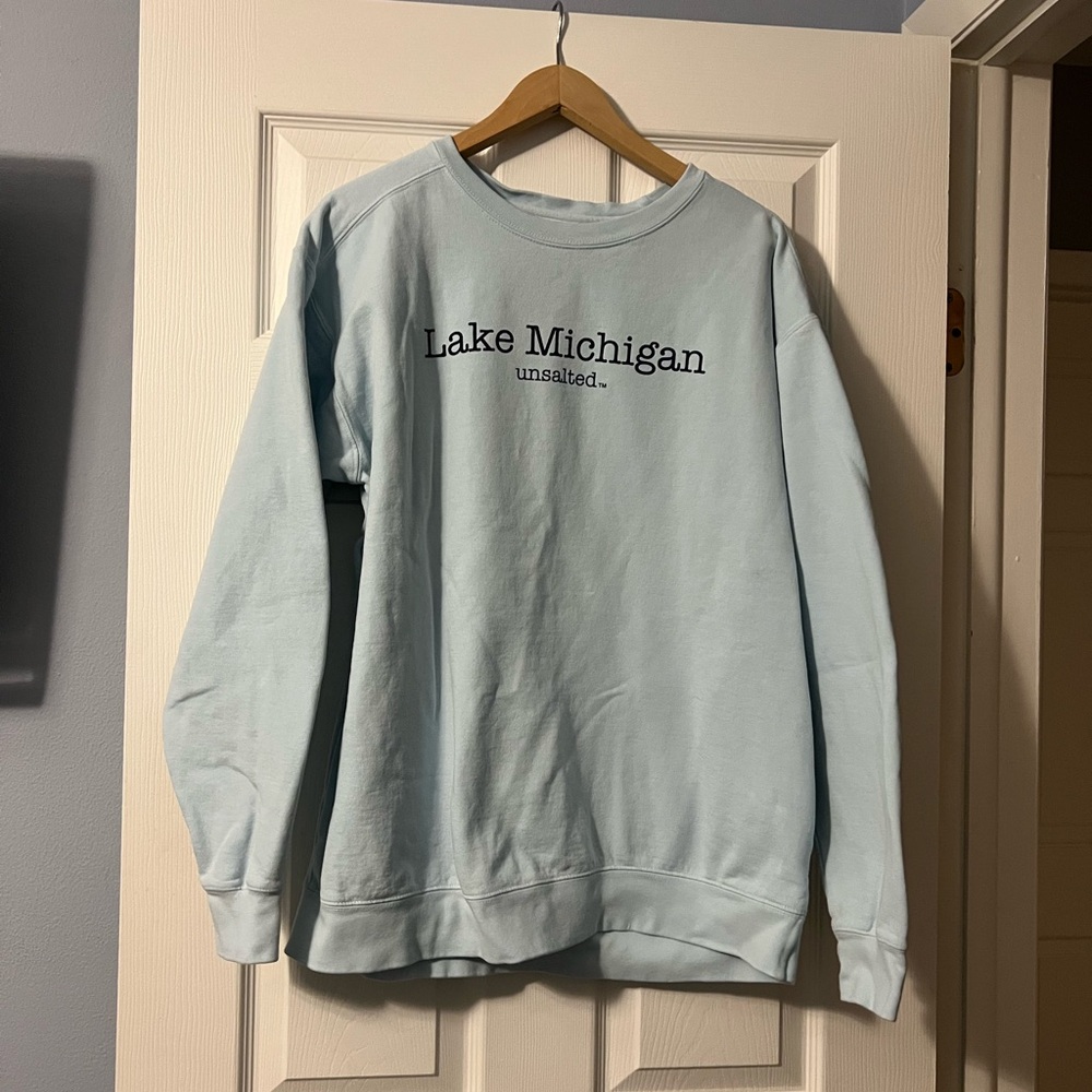 Lake Michigan Unsalted Light Blue Sweater